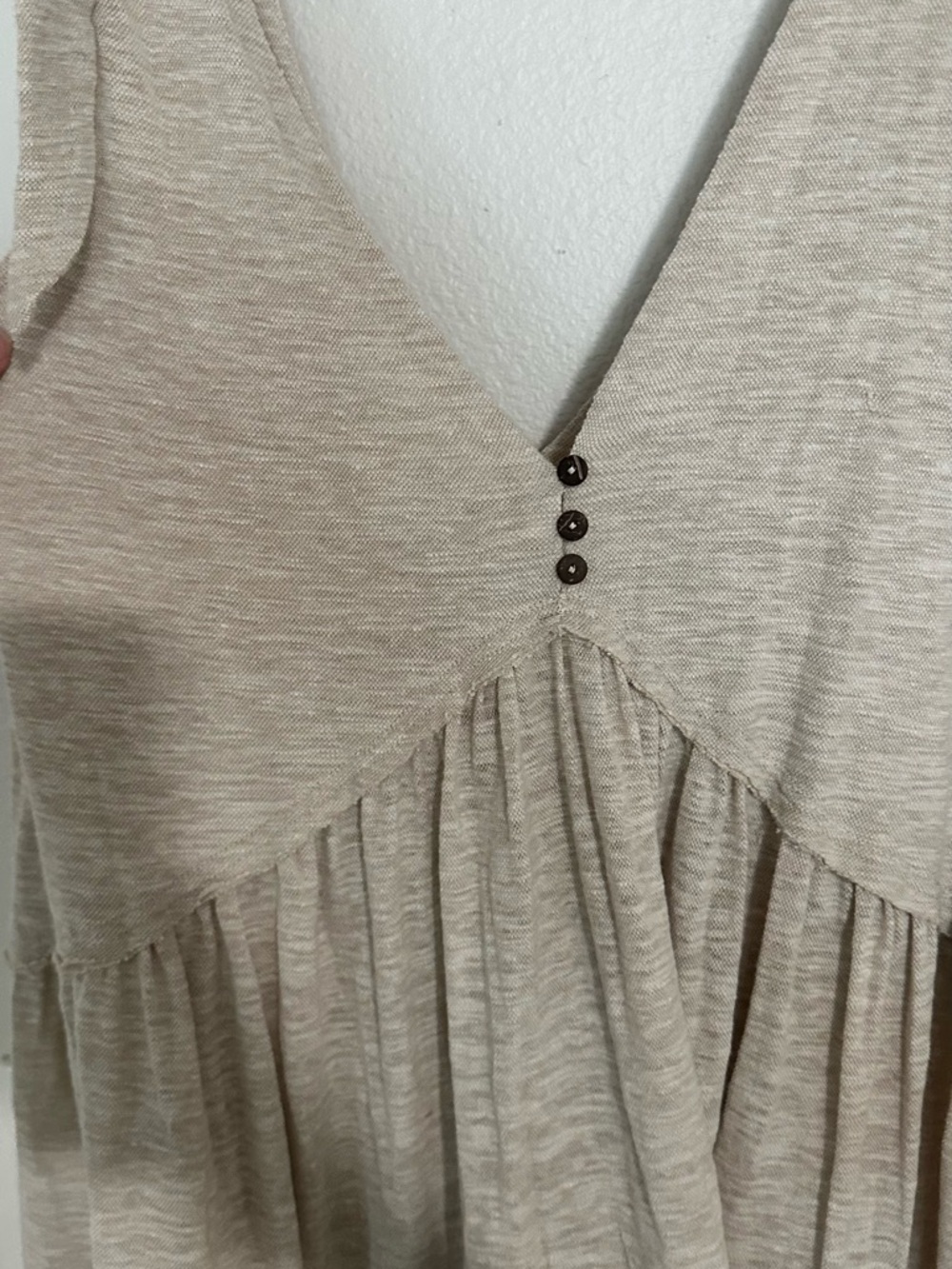 Free People Cream Tie-Strap Midi Dress - Picture 5 of 6